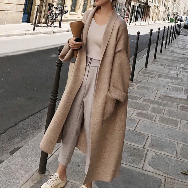 Long cardigan sweater coat
