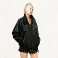 Women's American-style Vintage Leather Coat