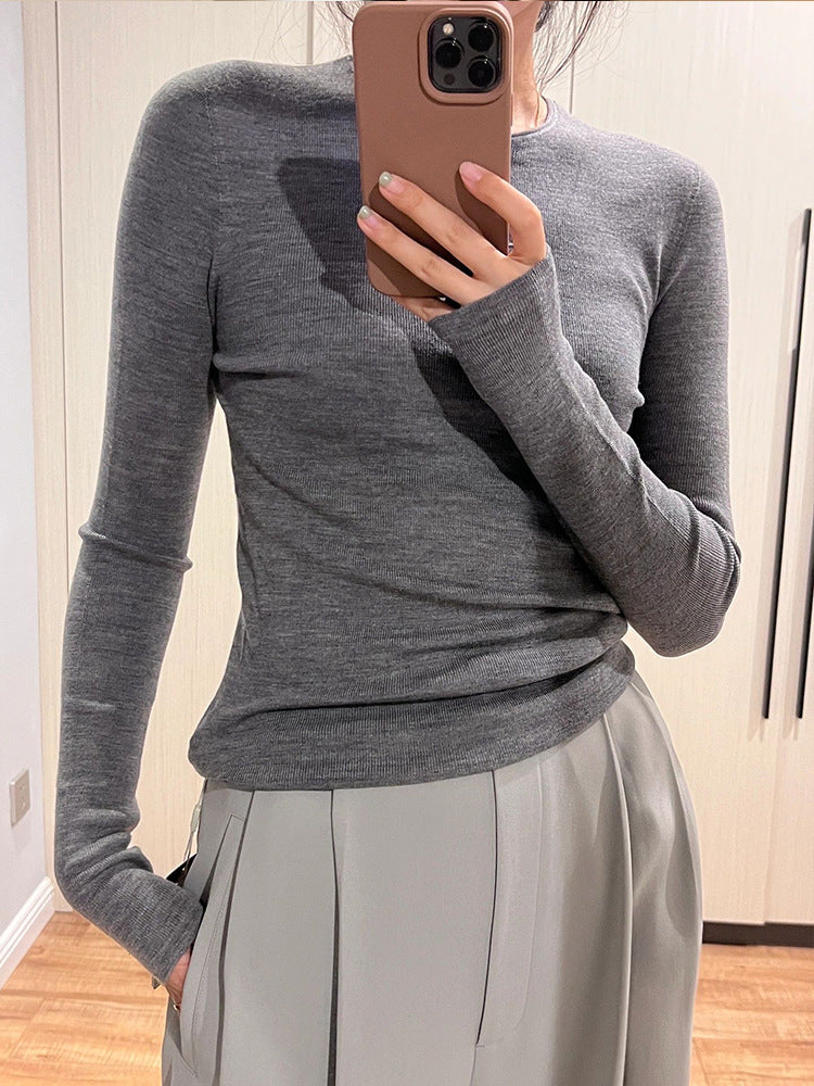 Women's Autumn And Winter Cashmere Sweater Sweater Slim Long Sleeve Top