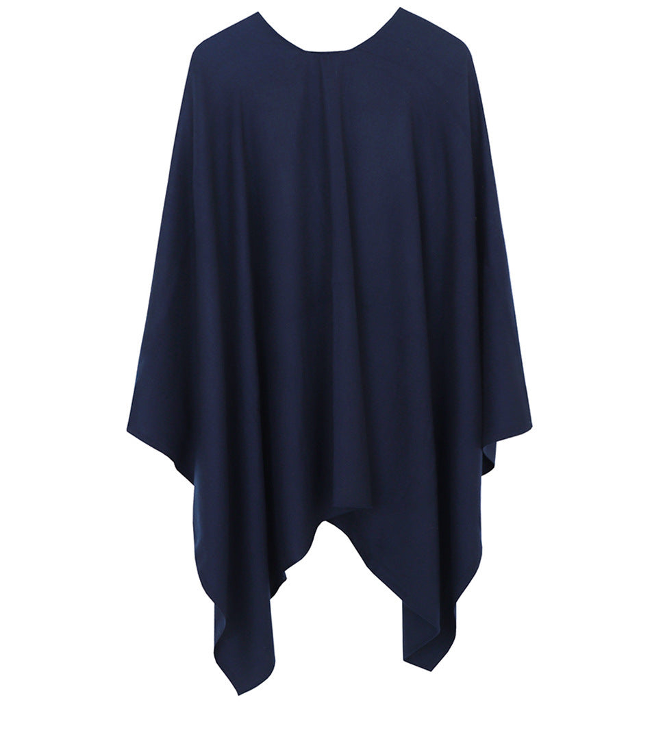Cashmere cloak shawl slit shawl