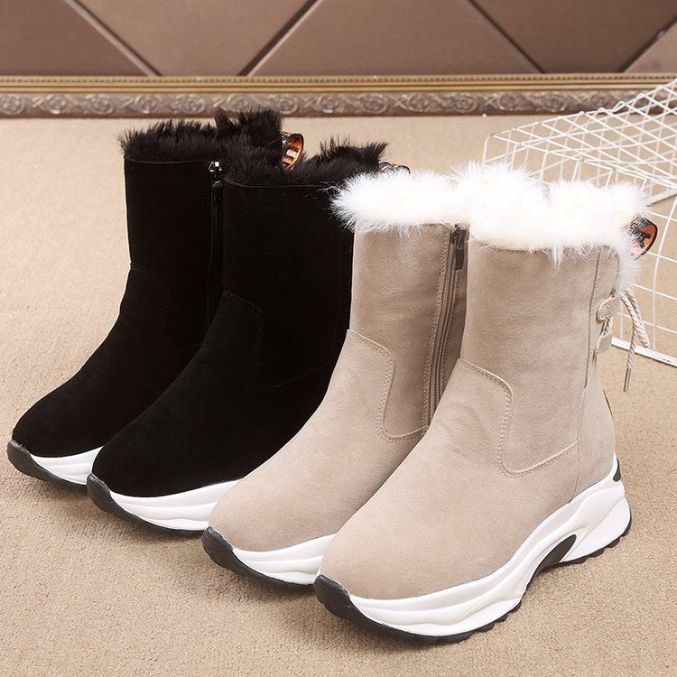 Thick-soled warm cotton shoes