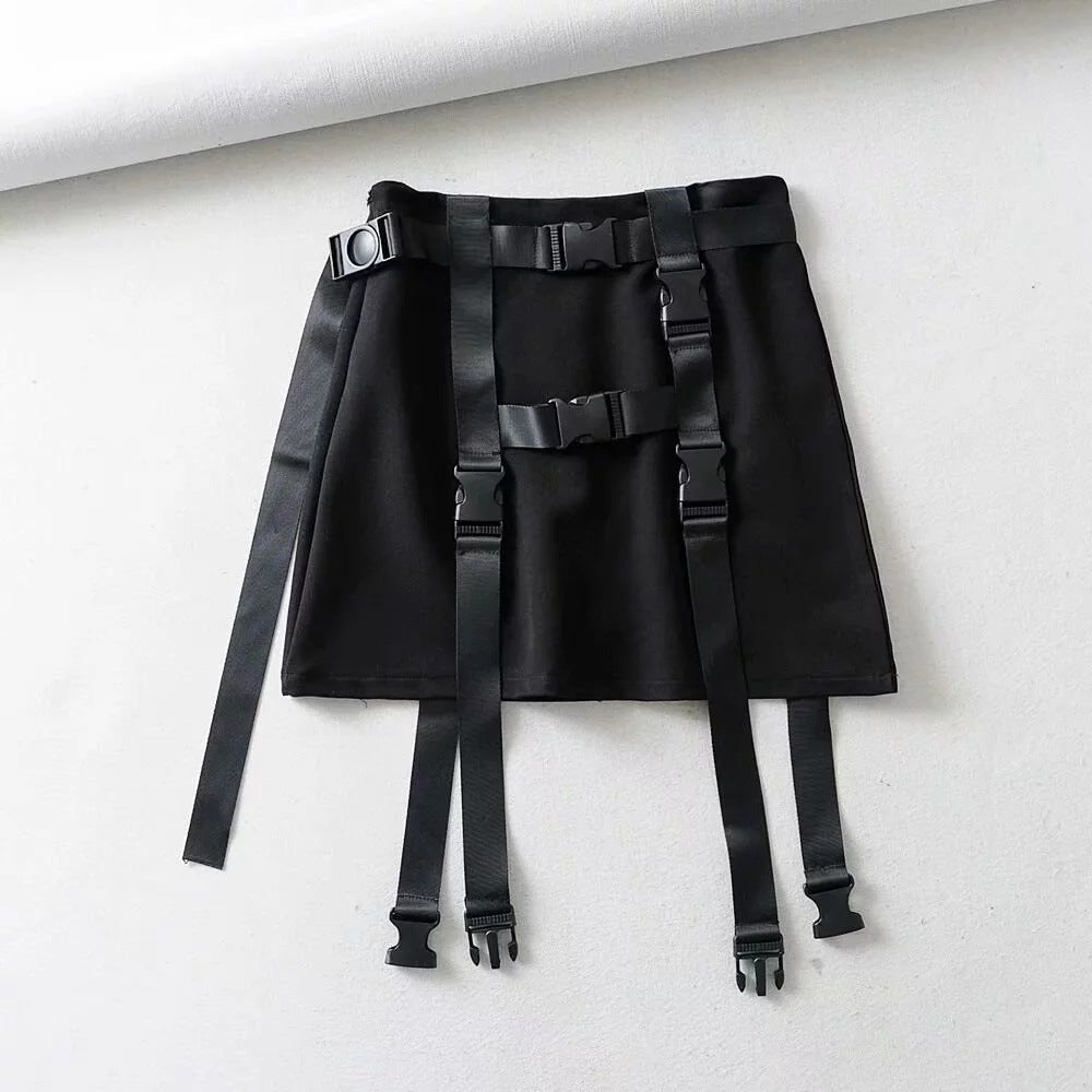 Korean college style A-line skirt