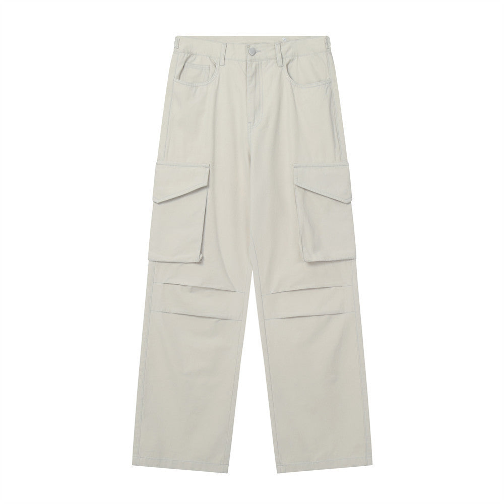 Multi-pocket Pleating Workwear Casual Pants Men