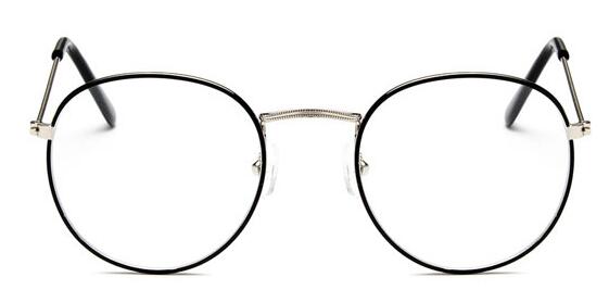Retro metal print large frame glasses frame