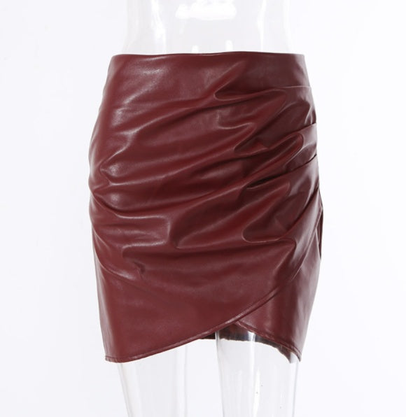 New Rules All-match Bag Hip Bust PU Leather Skirt Women