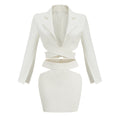 Long Sleeve V-neck Small Suit Short Skirt Suit Skirt