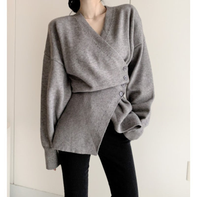 Women's Waist-tight Mid-length Sweater Cardigan