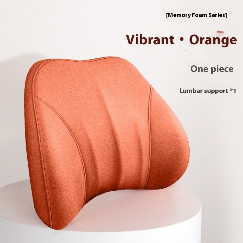 Suede Memory Foam Headrest Lumbar Support Pillow Cloud Feeling Slow Rebound