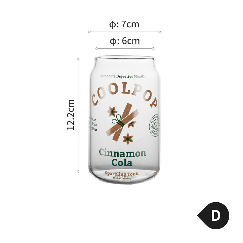 Cans Transparent High Temperature Glass Water Cup Summer Cola Sprite