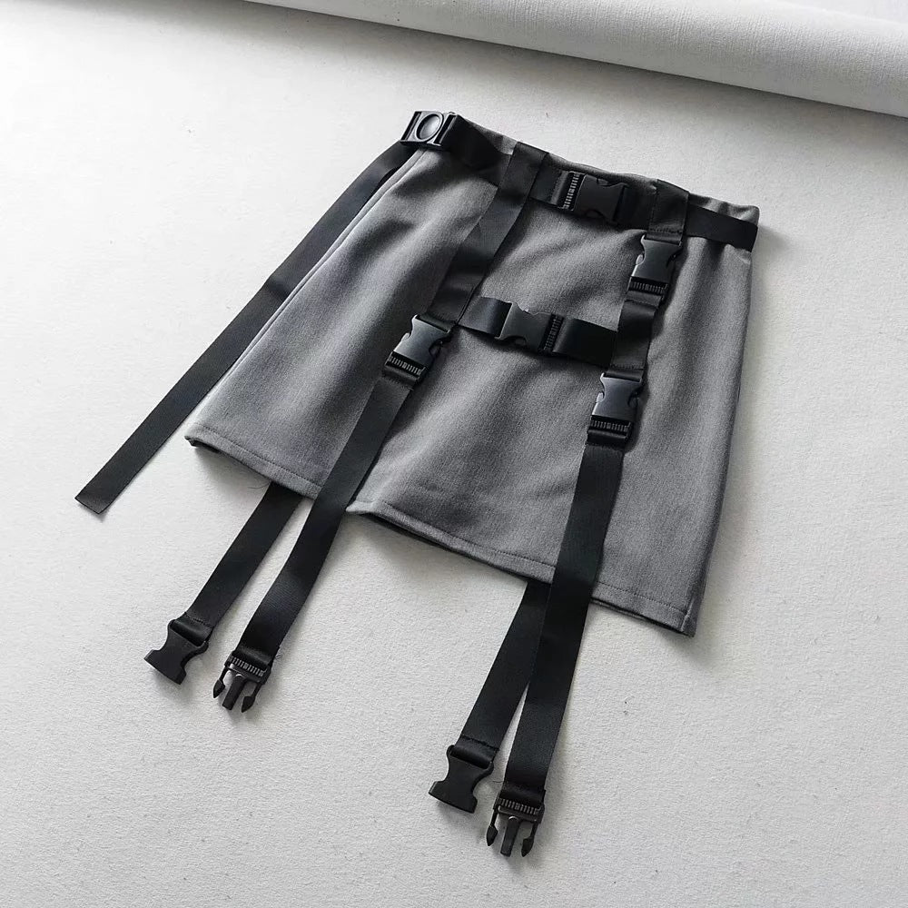 Korean college style A-line skirt