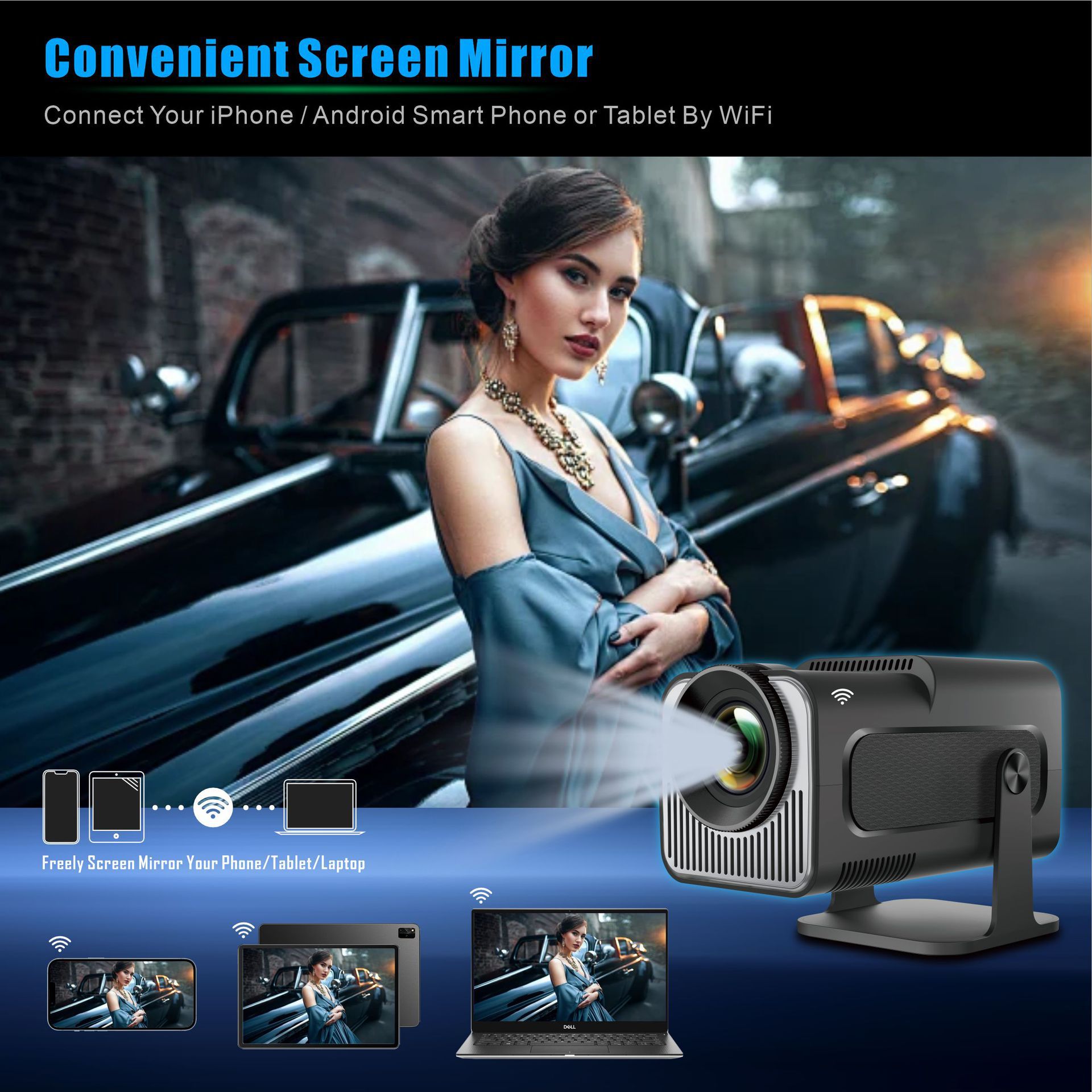 HY320 Mini Projector 720P Android System