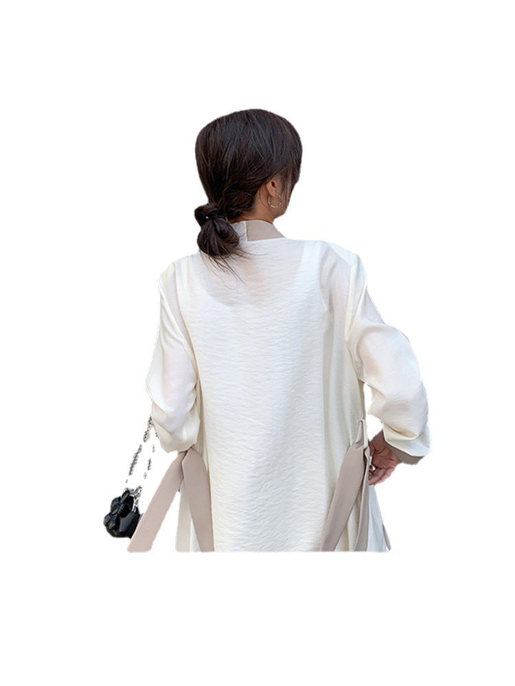 Women's Short Waisted Color Matching Small Suit Jacket