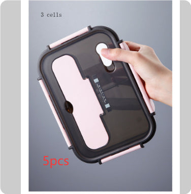 Kitchen Lunch Box Work Student Outdoor Activities Travel Microwave Heating Food Container Plastic Bento Box Storage Snacks Boxes