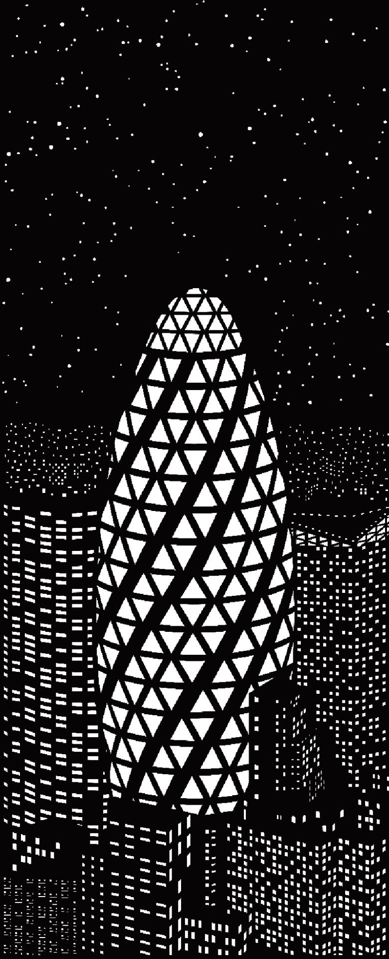 Hollow Curtain Cloth New York London Starry Sky  City Night View