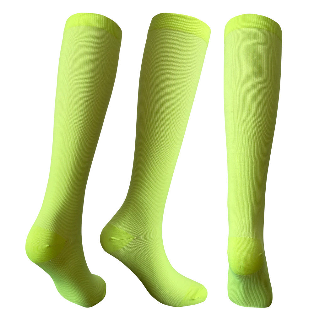 Solid Color Sports Compression Stockings Fitness Running Stockings