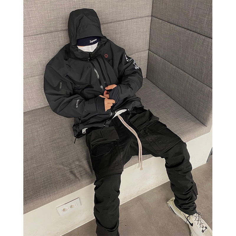 Men's Casual Loose Pocket Contrast Cargo Pants