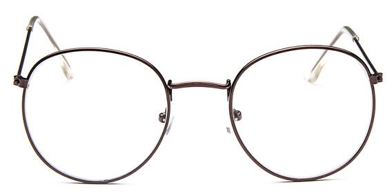 Retro metal print large frame glasses frame