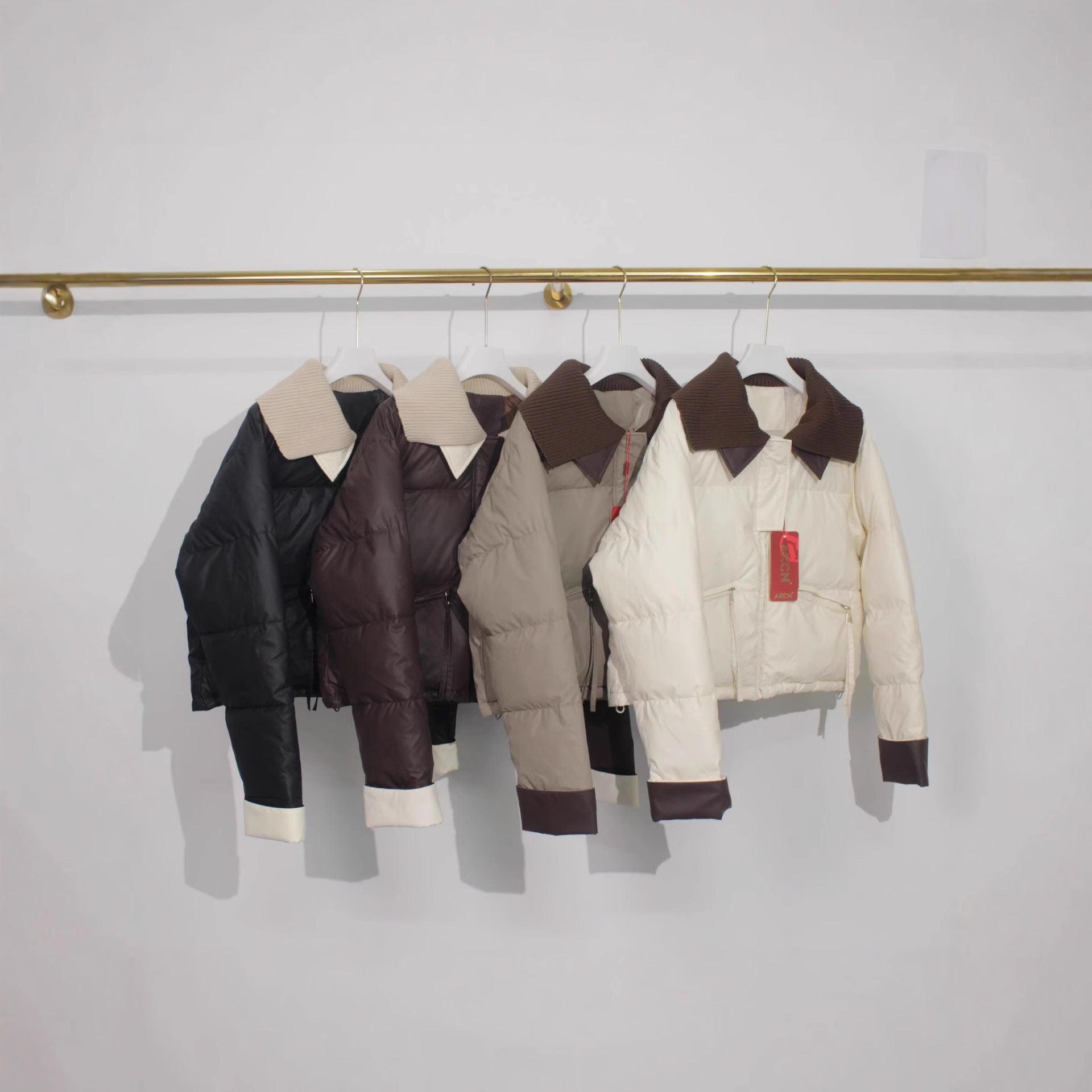 Short Down Jacket Female Winter Knitting