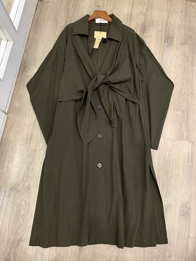 Lapel trench coat