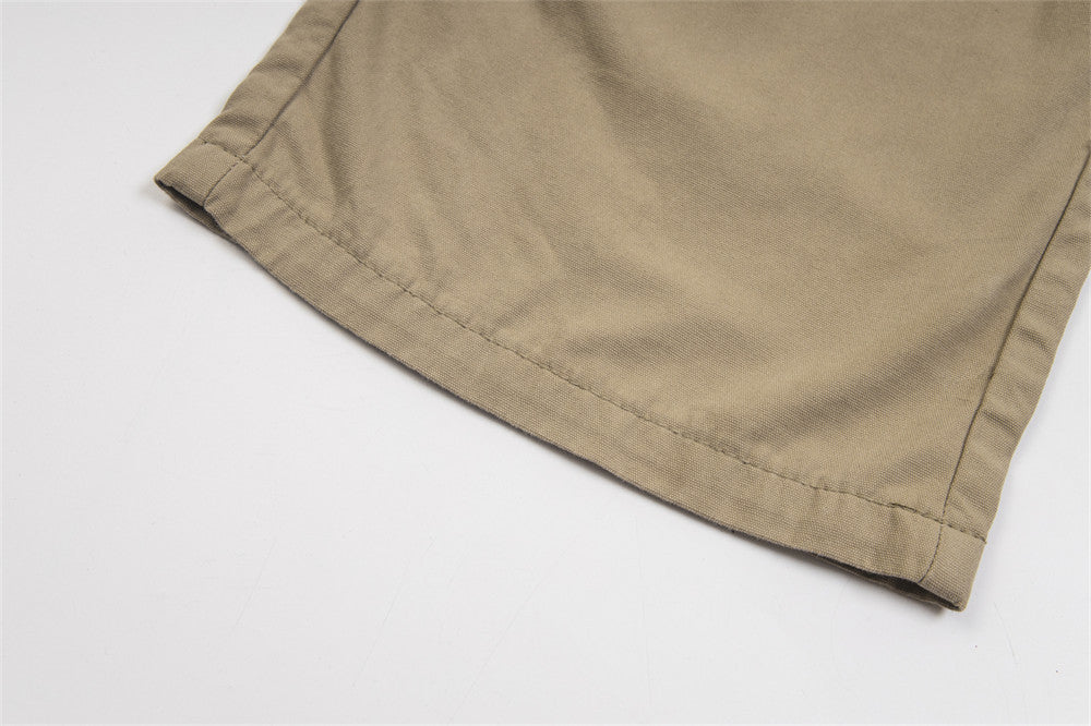 Men's Casual Zipper Pocket Straight Cargo Pants