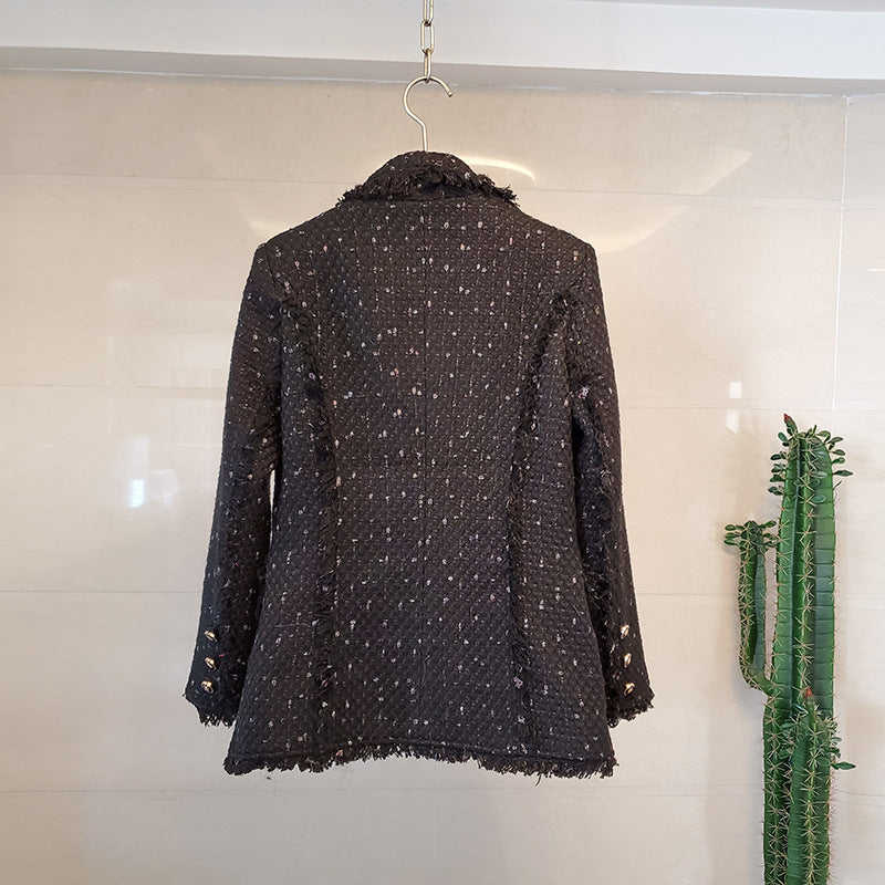 Coarse Woolen Small Fragrant Milk Suit Jacket