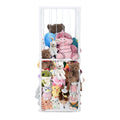 1Pc Stuffed Animal Storage PVC Plush Organizer Shelf Plush Stuffed Animal Holder Standing Kids Toy Storage Cage With Elastic Band For Nursery Play Room Bedroom