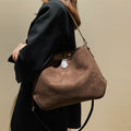 Vintage Retro Matte Soft Leather Tote Shoulder Bag