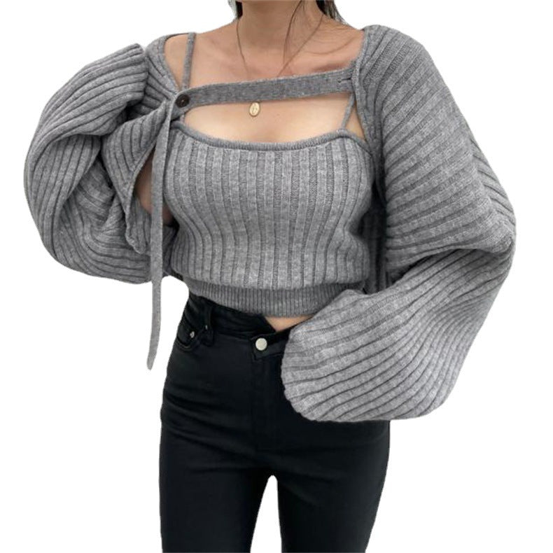 Women's Irregular High Waist Slim Sling Suit