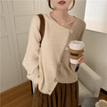 Colorblock single-breasted sweater