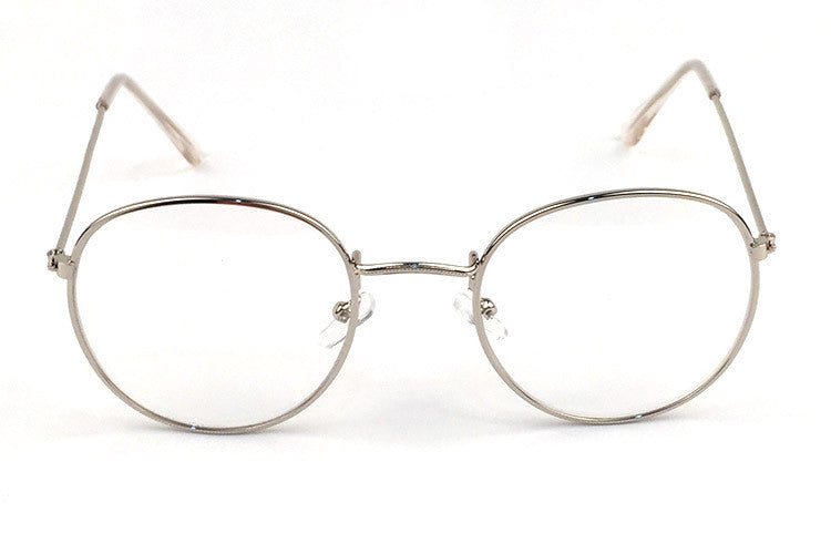 Retro metal print large frame glasses frame