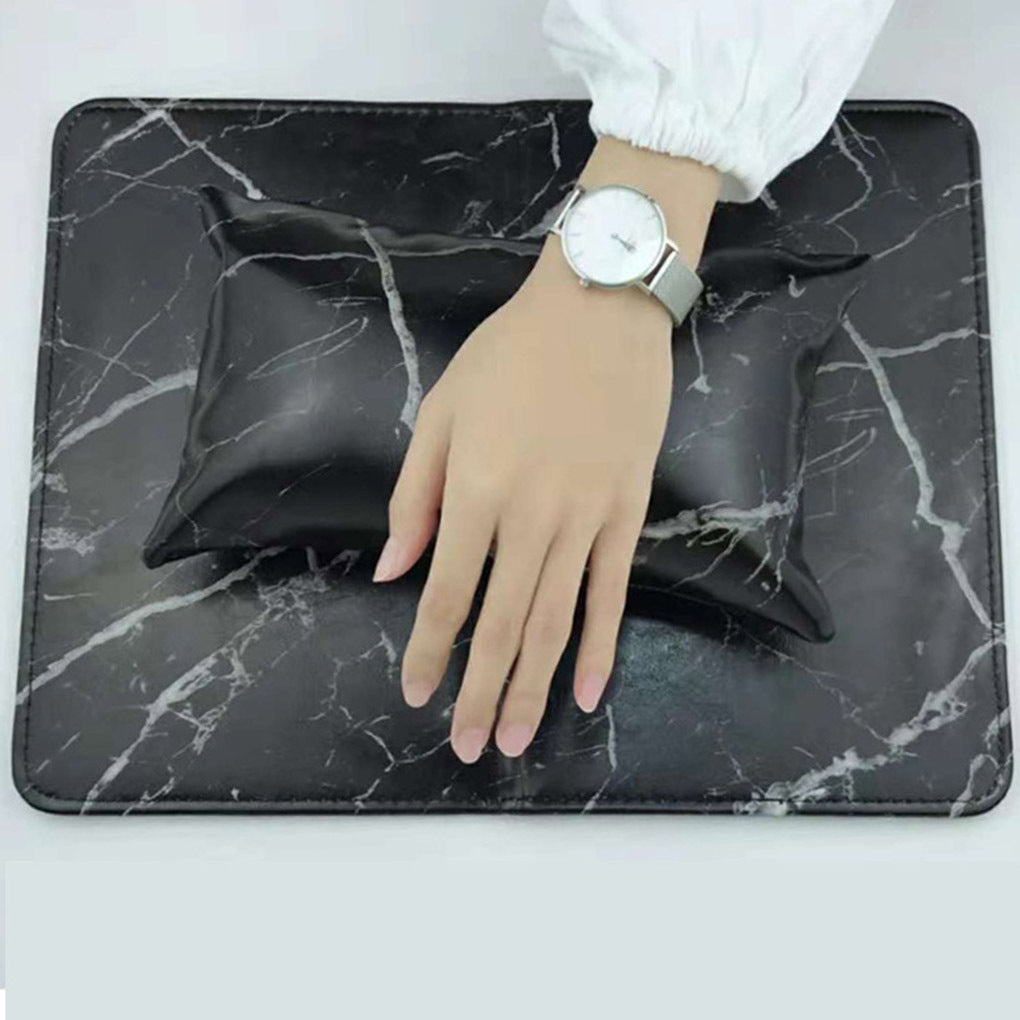 Artificial leather manicure table mat set