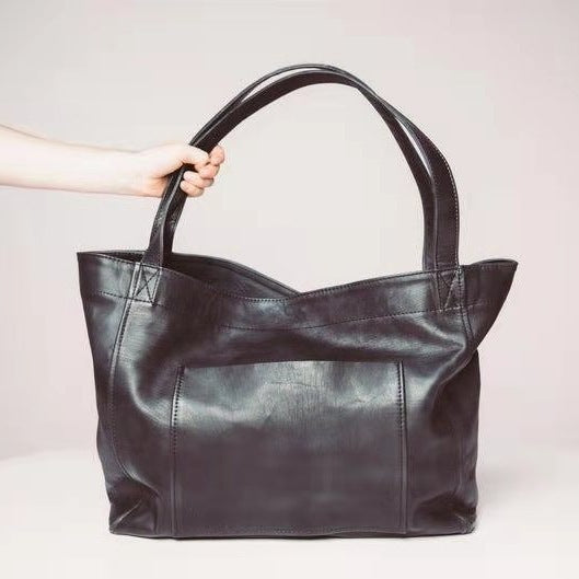 Women's Big Bag Strap Soft Leather Portable Shoulder
