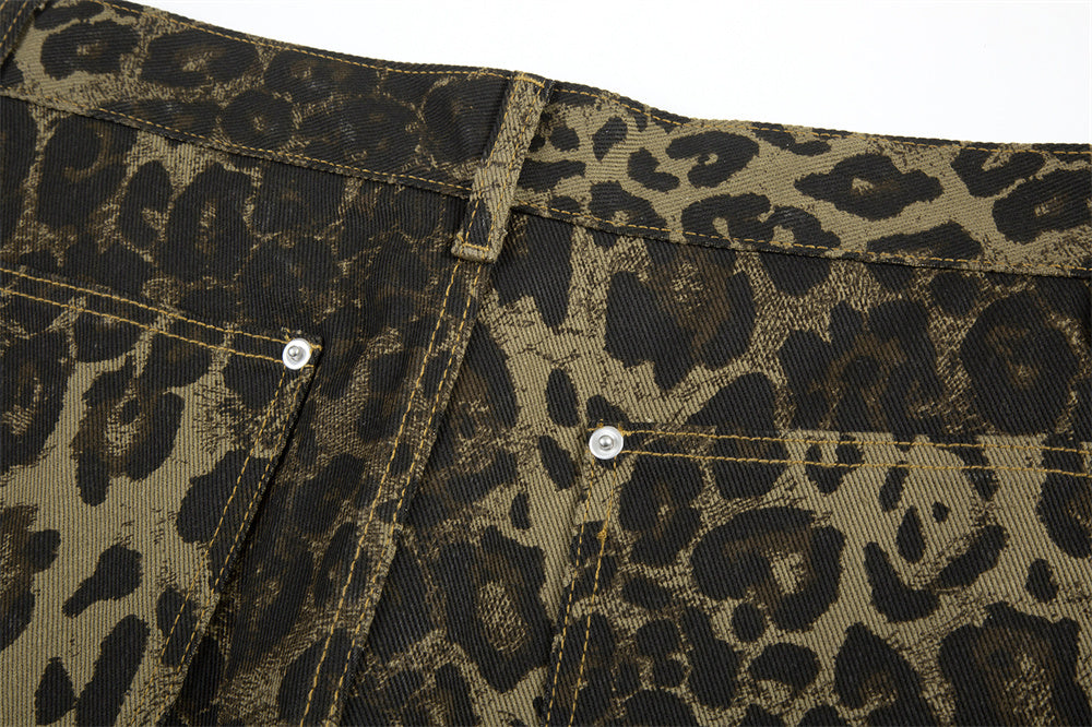 Leopard Print Cutting Pants For Men