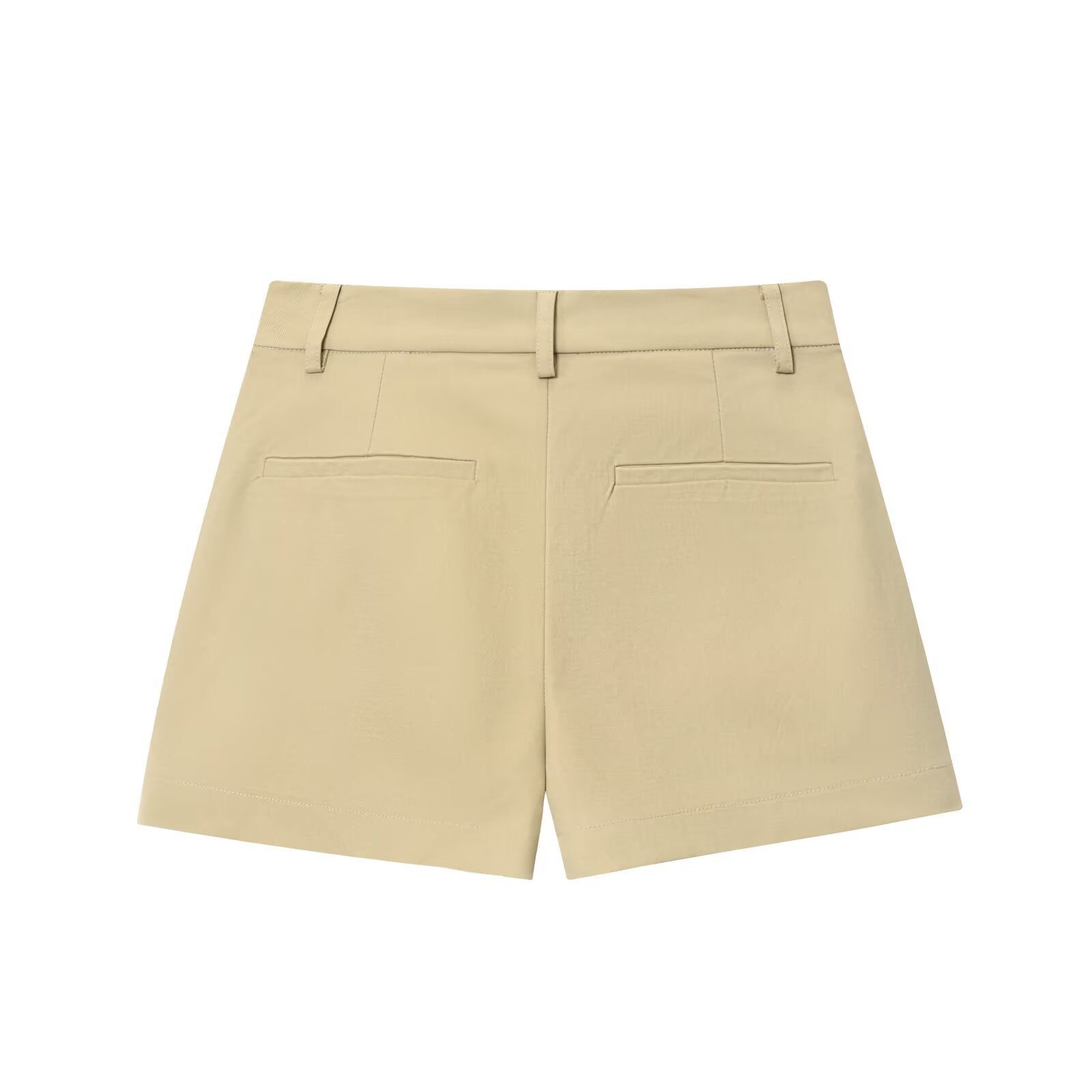 Long Sleeve Jacket With Belt Windbreaker Button Pleated Shorts Fashion Suit