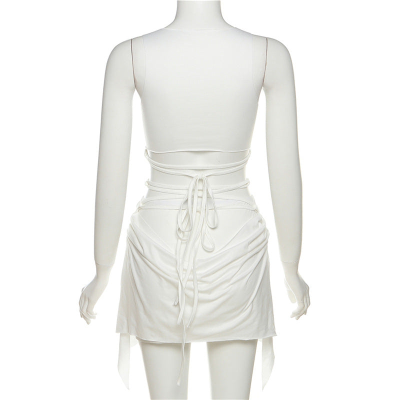 Hollow-out Midriff Slim Fit Waist Sheath Dress