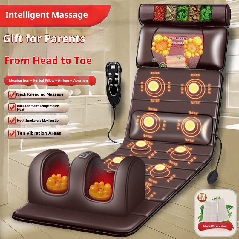 New Massage Pad, Multi-functional For Home Use, Full-body Kneading, Top Waist And Leg Stretching, Foldable Mattress Massage Chair