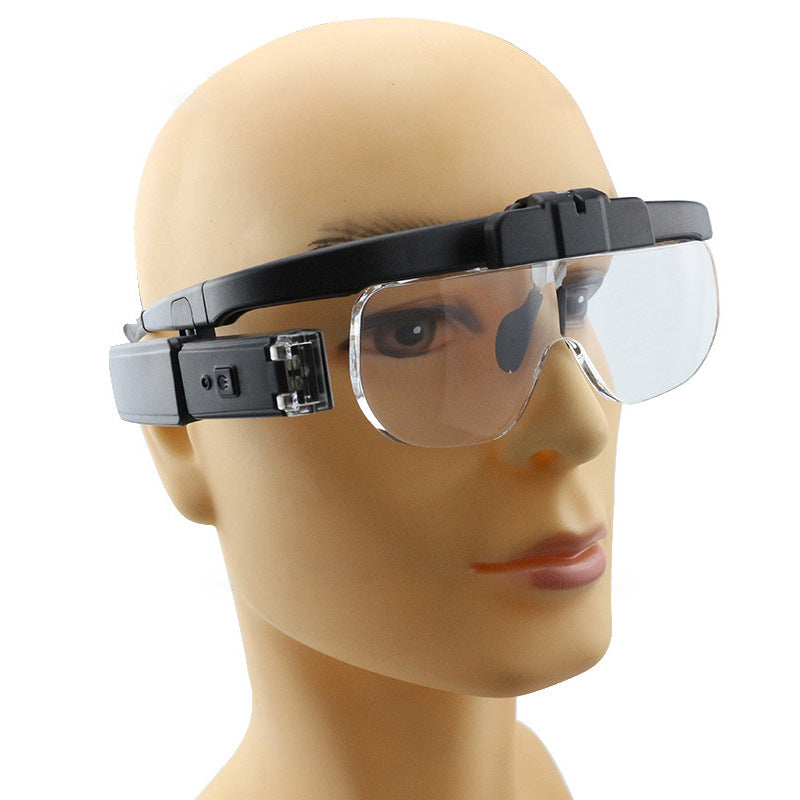 High-magnification Head-mounted Eyewear With Stackable Lenses