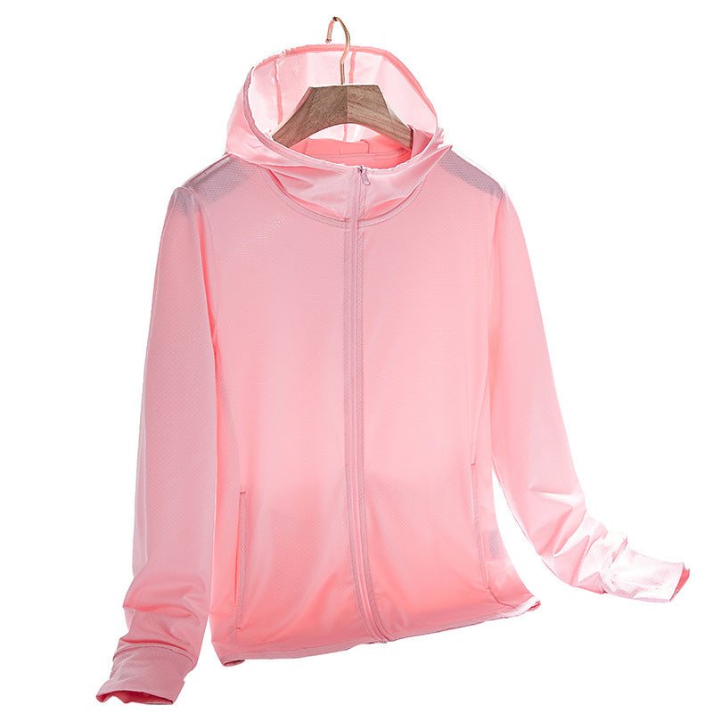 Fashion UV-proof Jacket Women's Breathable Sun Protection Skin Trench Coat Thin