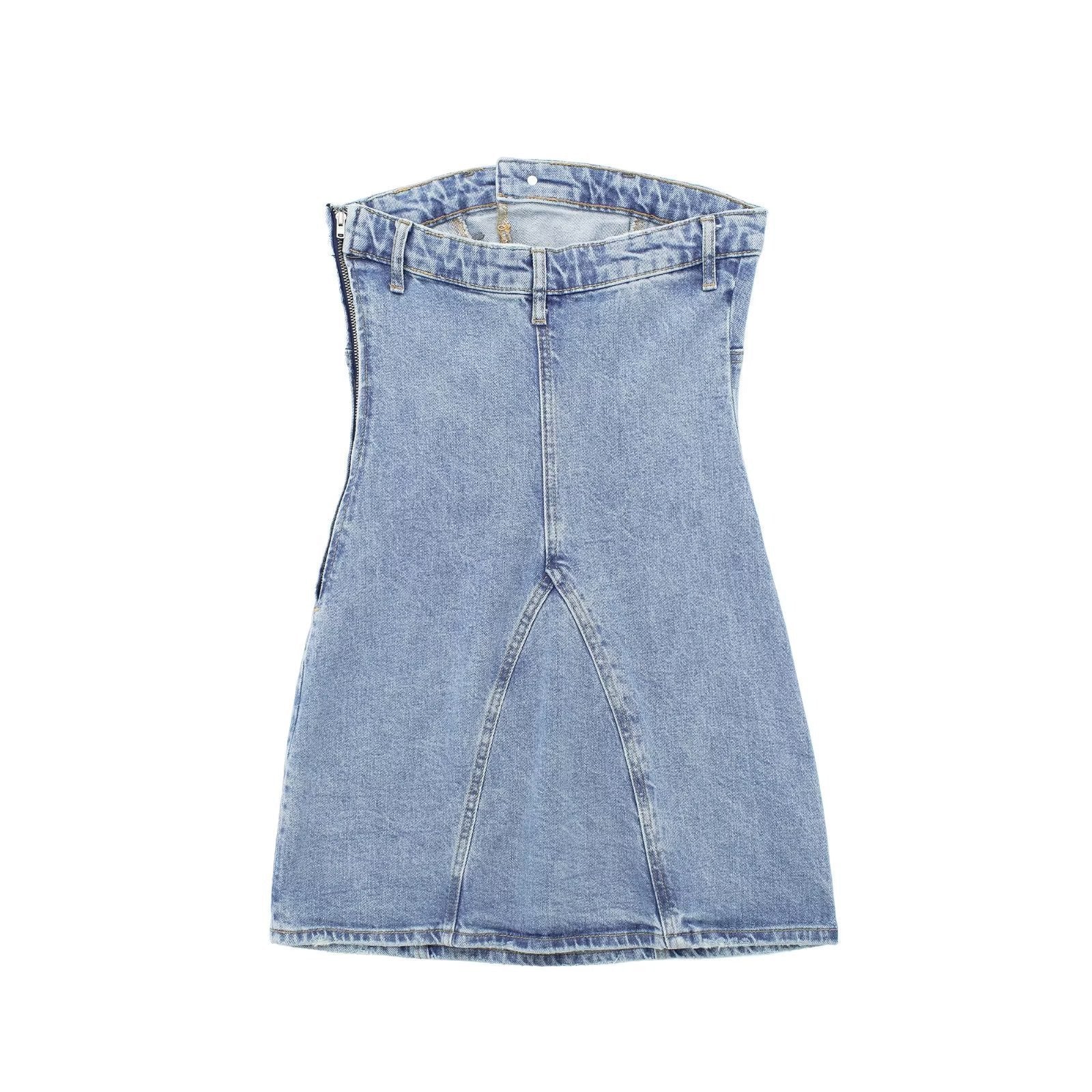 Women's One Line Neck Denim Dress