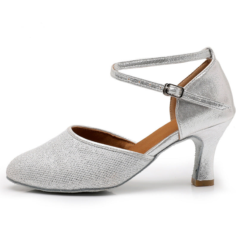 Women's Toe Holder Latin Dance Shoes Dance Soft Bottom Dance Shoe