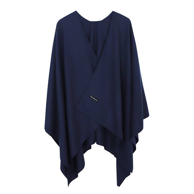 Cashmere cloak shawl slit shawl