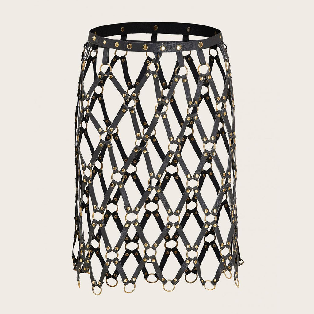 Sexy Belt Ladies Ins Fashion Denim Personality Rivet Leather Skirt Belt