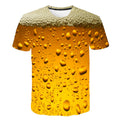 Beer Cola Bubble Print T-Shirt
