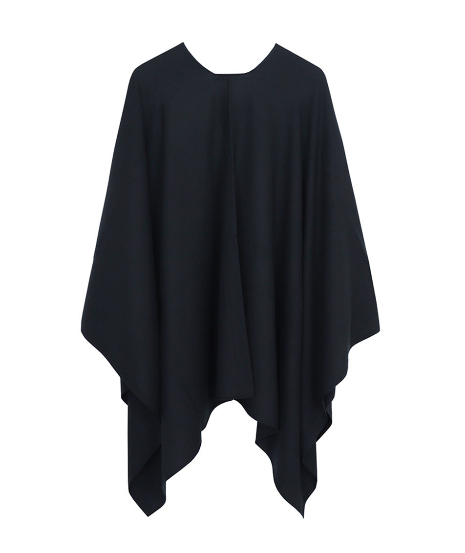 Cashmere cloak shawl slit shawl