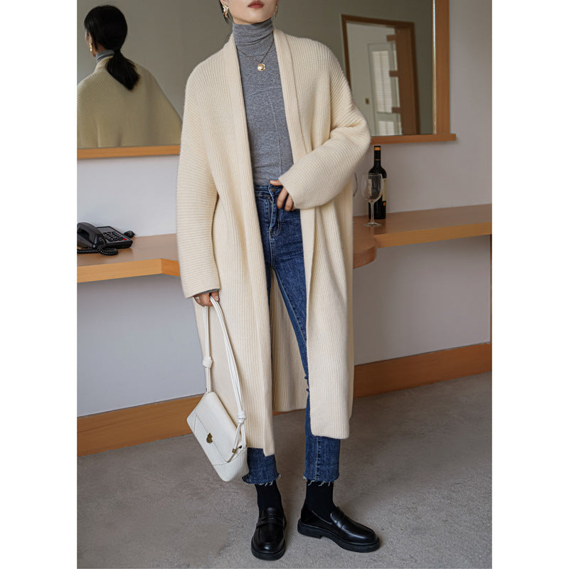 Women's Mid-length Loose Padded Coat Cardigan