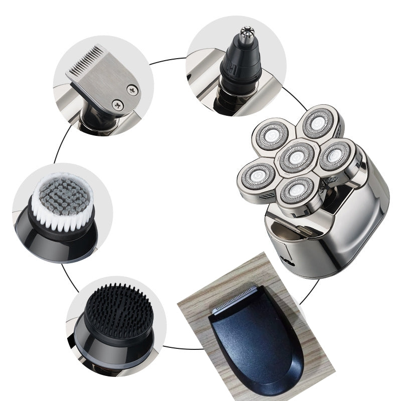 Digital Six-bit Electric Shaver Head Hair Clipper