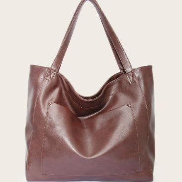 Women's Big Bag Strap Soft Leather Portable Shoulder