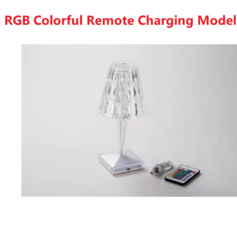 Portable Diamond Table Lamp Colorful Touch
