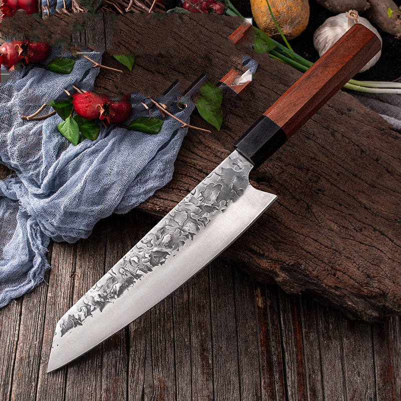 Ebony Kitchen Knife Handmade Stainless Carbon Steel