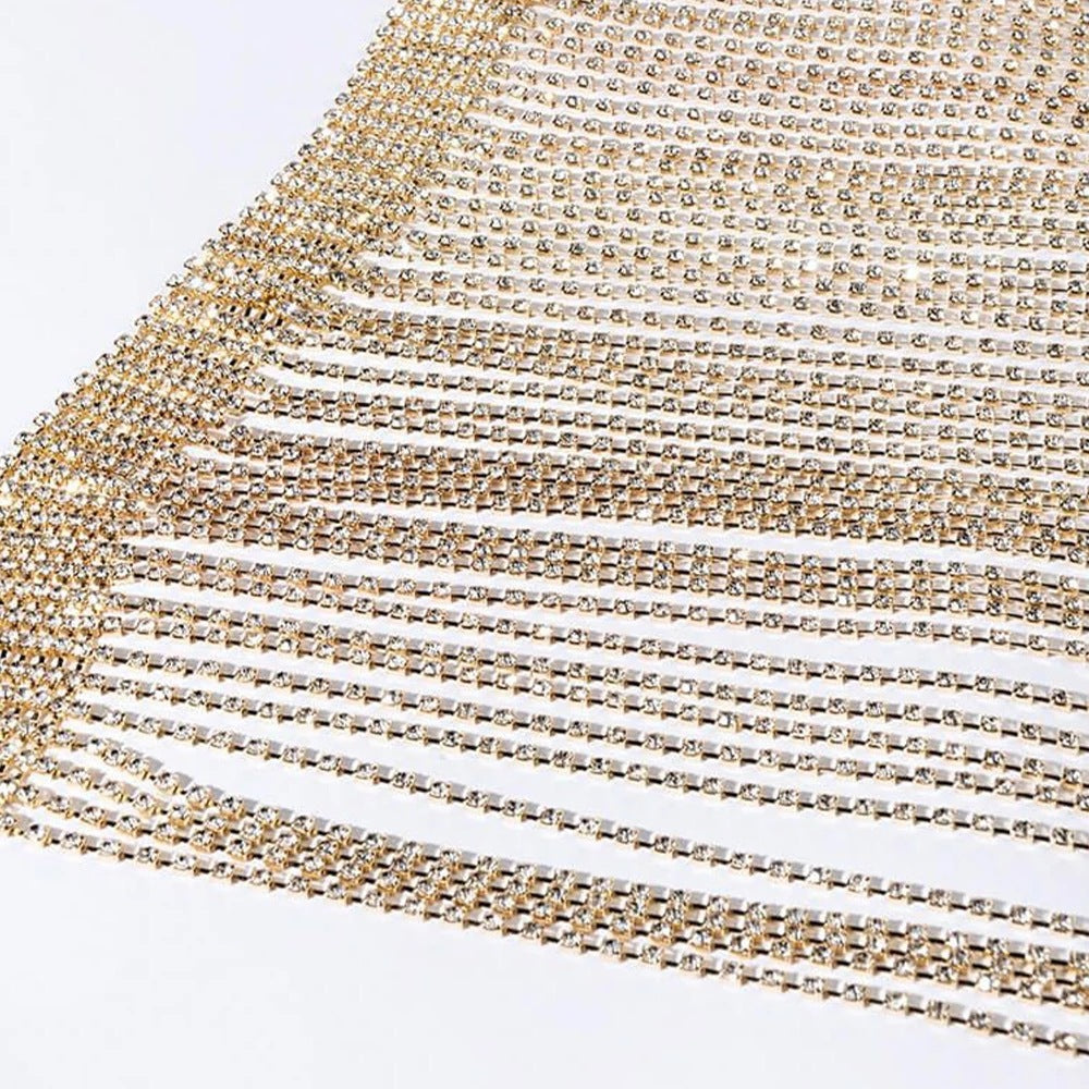 High Grade Belt Buckle With Diamond Fringe Skirt